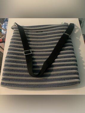 BAM BAG Backpack/Messenger Bag Blue Denim Jean material